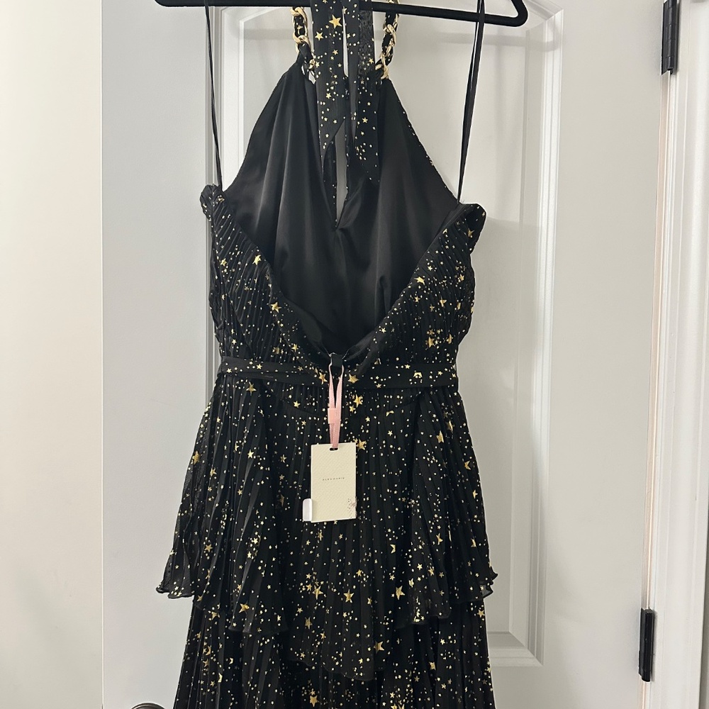 Alex Marie halter gold and black star dress starfall ball dress - Picture 6 of 13